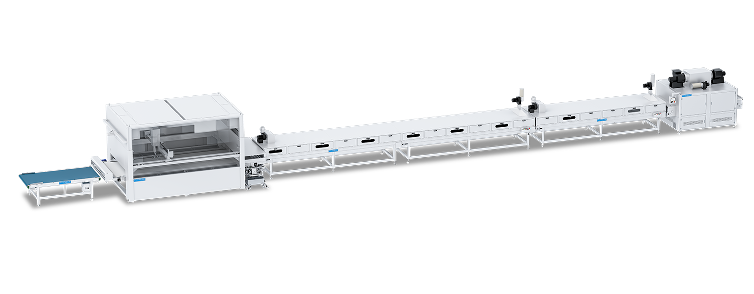 Five-axis flat spray line
